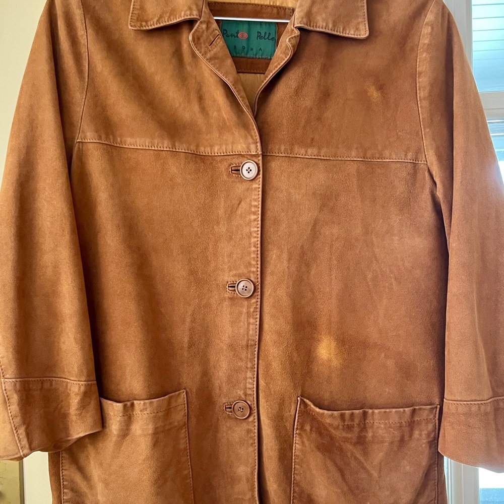Italian Chestnut Suede Jacket